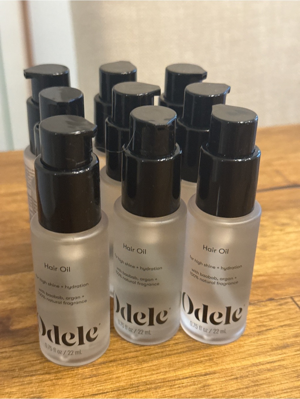 Odele Shine Enhancing, Damage Repair Hair Oil 0.75 fl oz. 9 travel size bottles